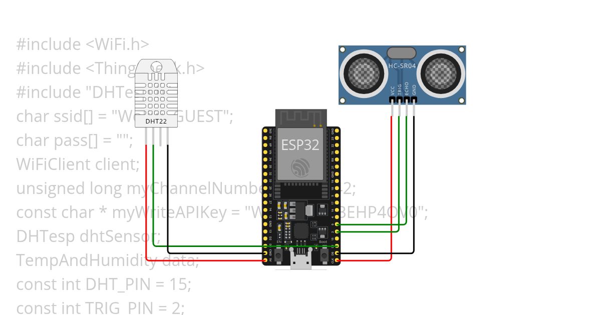 temp, hum, dist simulation