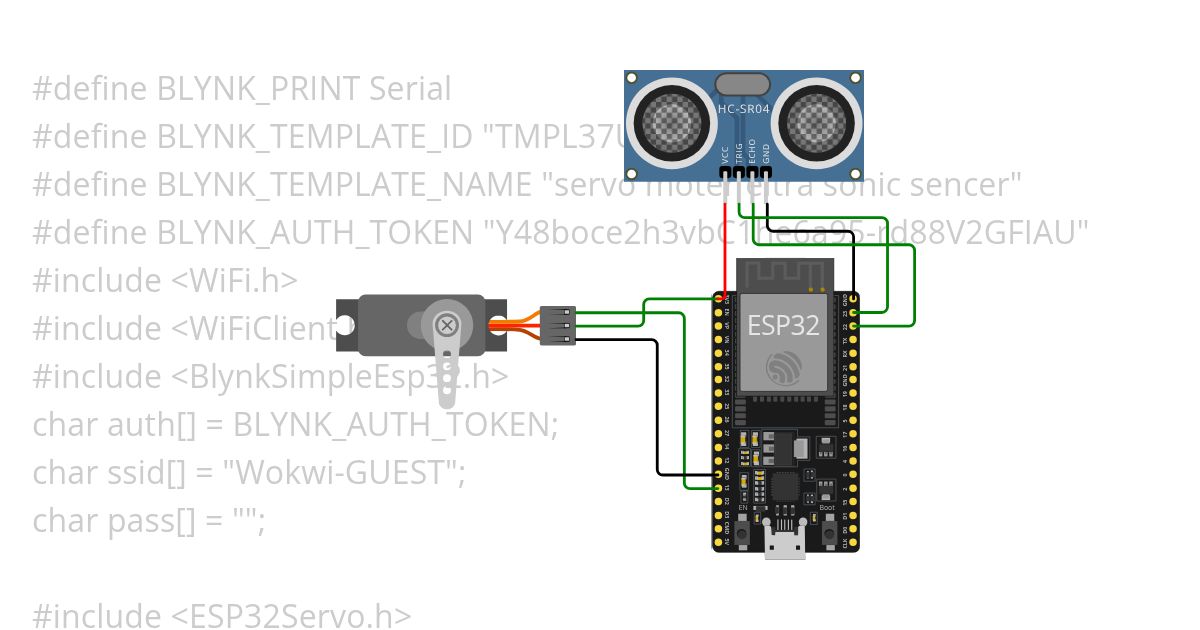 servo motor blynk Copy simulation