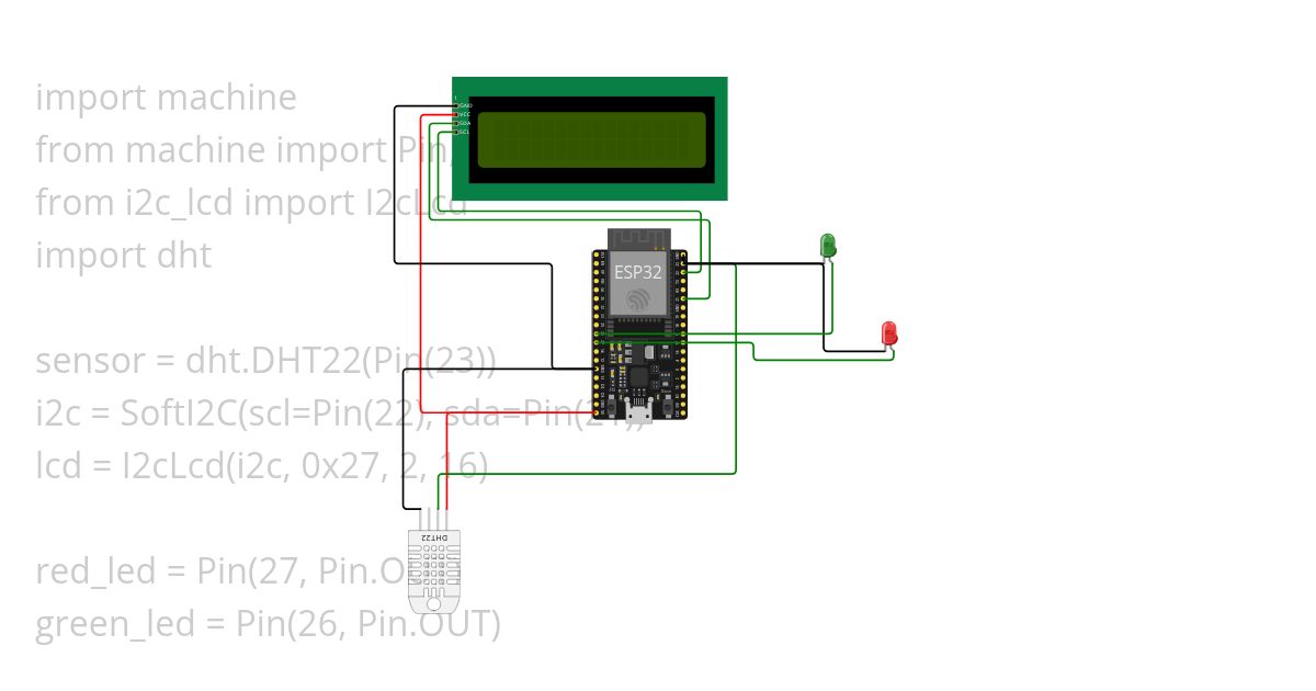 humidity and temp lcd simulation