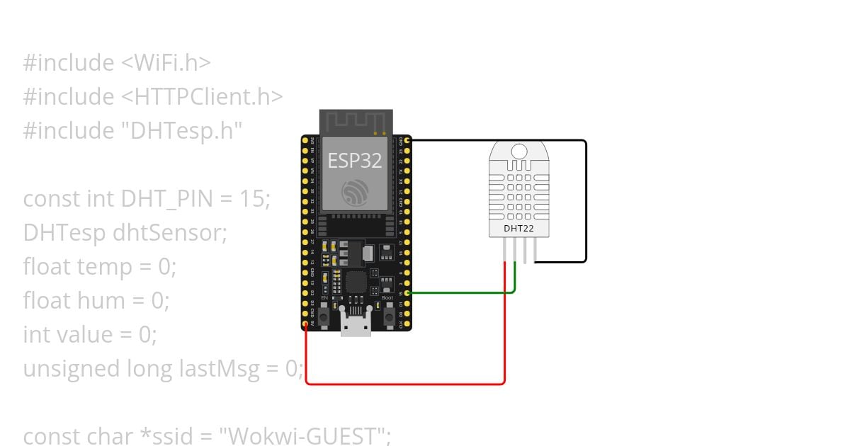 DHT22 with thingspeak cloud  simulation