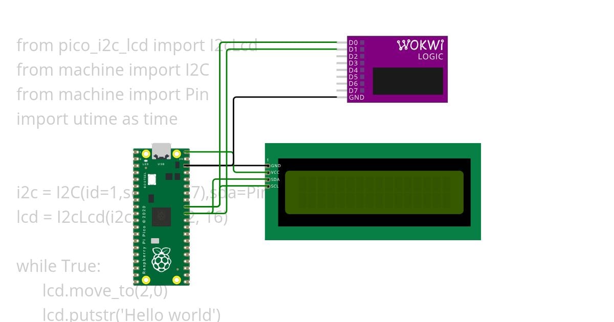 lcd pico simulation