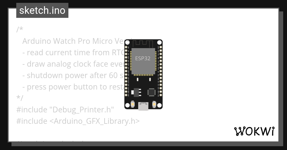 arduino esp clock - Wokwi ESP32, STM32, Arduino Simulator