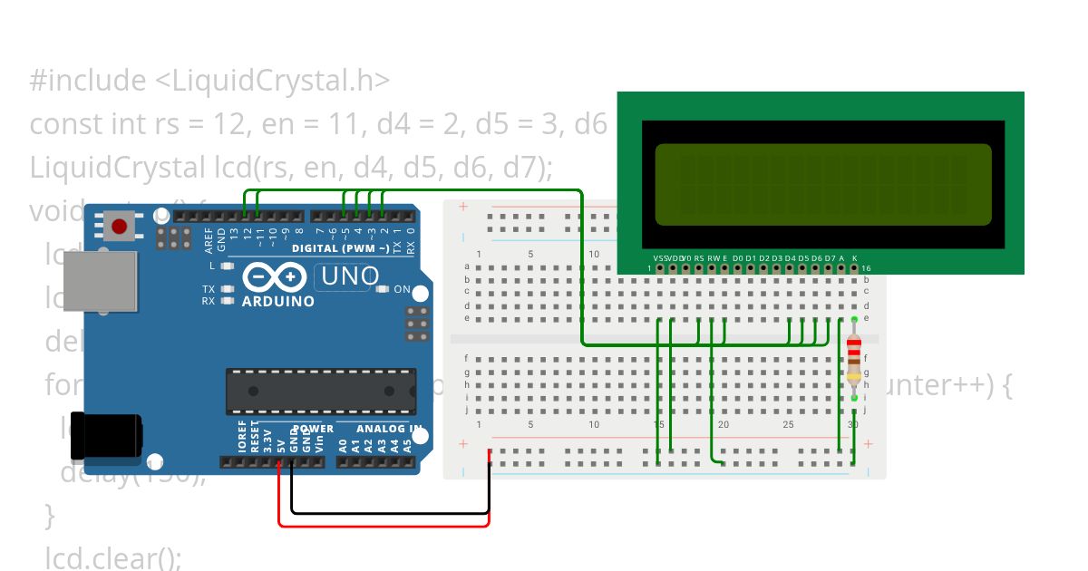 LCD Display simulation
