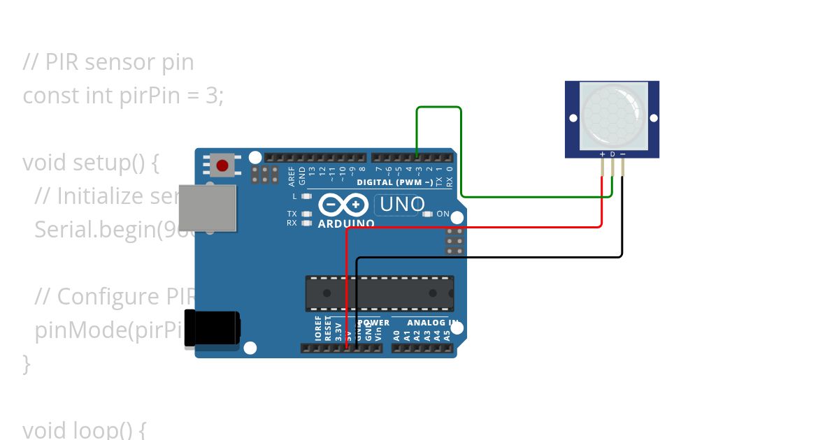 PIR SENSOR simulation