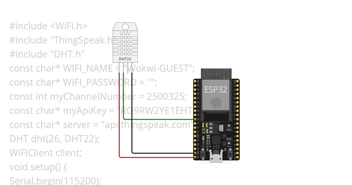 DHT Thingspeak simulation