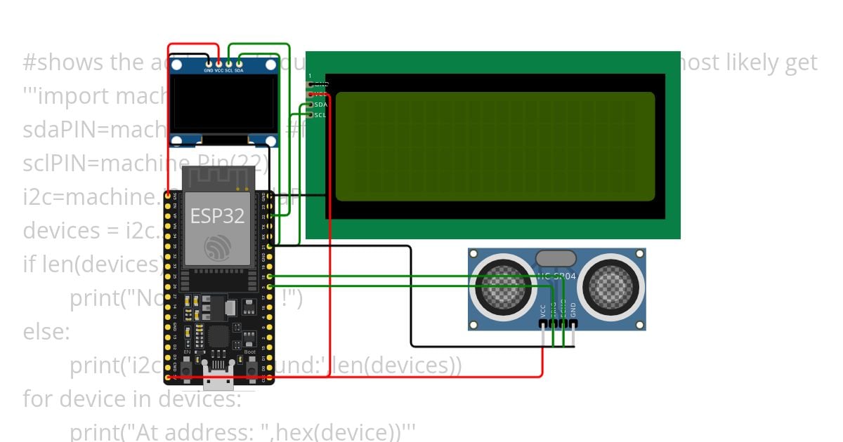 OLED,ULTRASONIC   AND 20X4   simulation