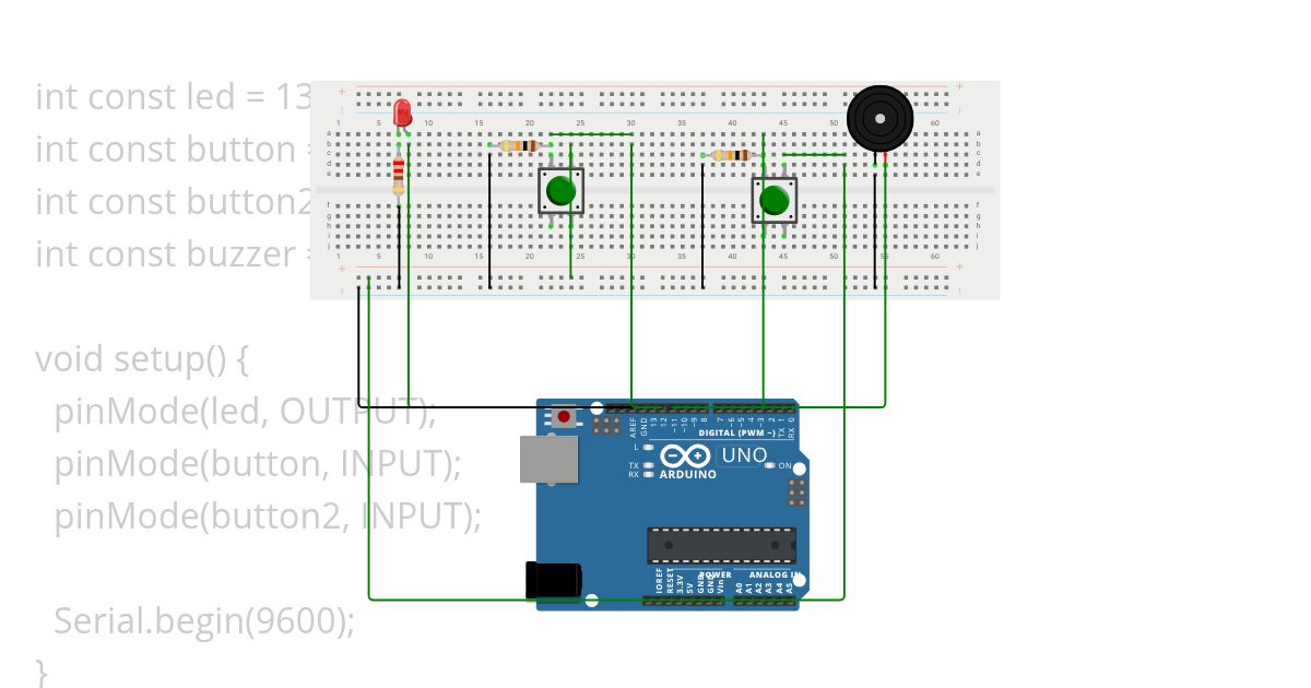 Buzzer BUTTON simulation