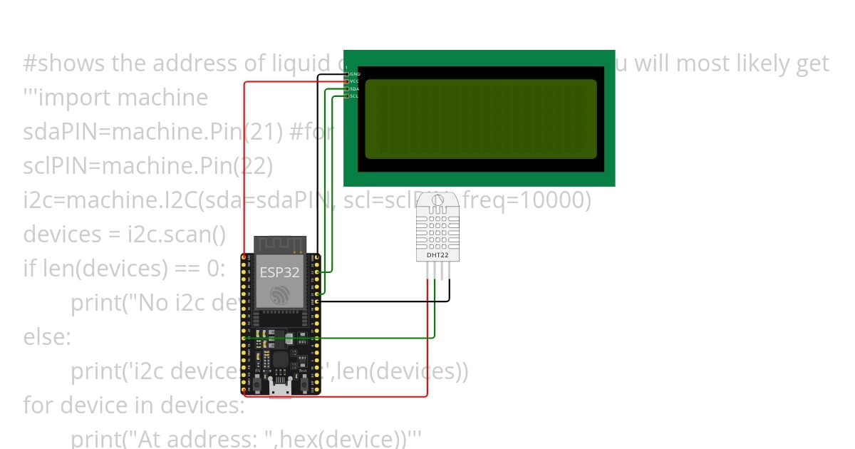 DHT SENSOR with lcd  simulation