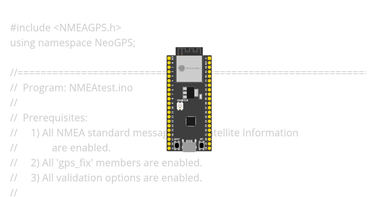 NeoGPS NMEAtest simulation