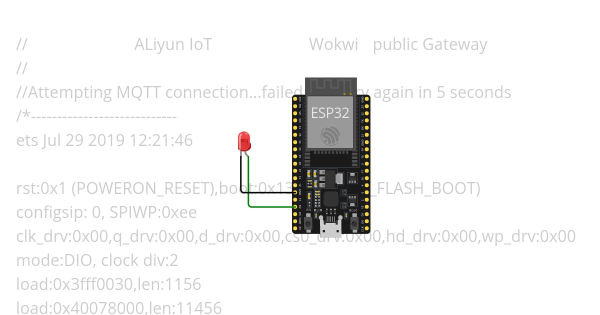 ESP32-AliyunIoT-Failed simulation