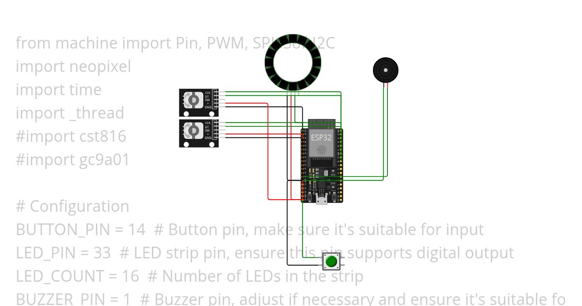 esp32-micropython neopixel ring thonny ide simulation