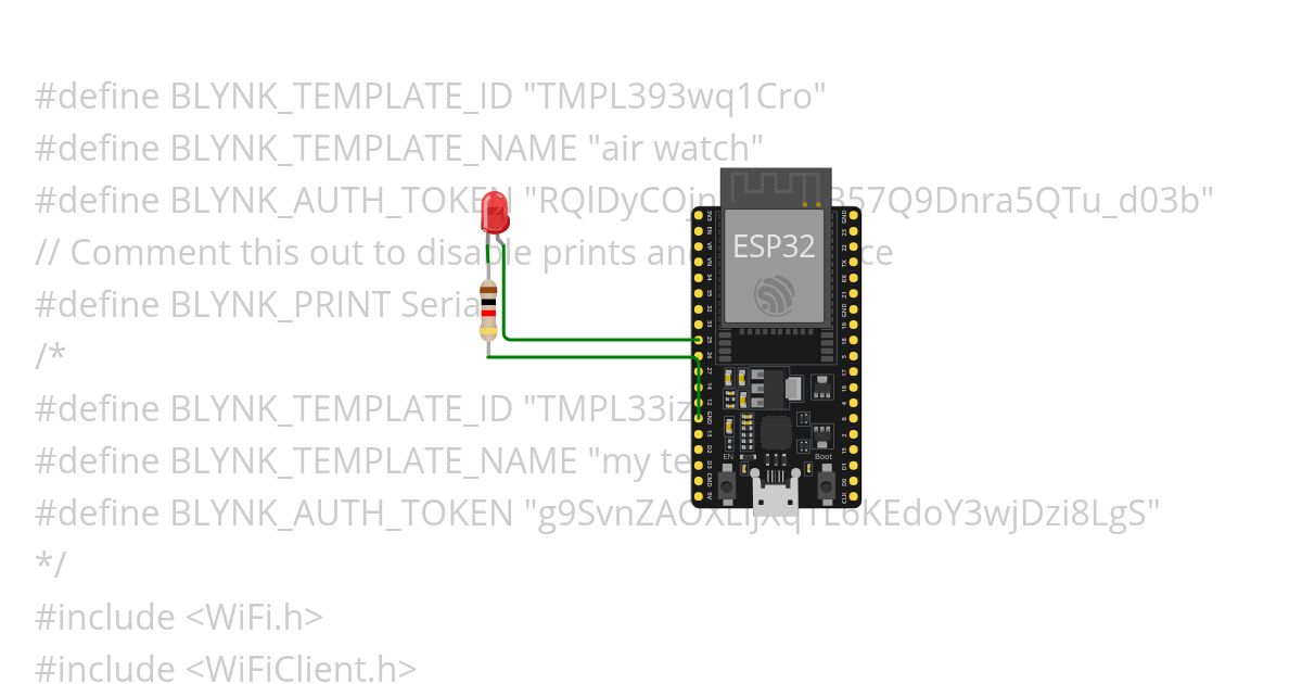 blynk app LED project simulation