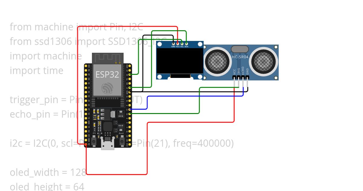 upython_ultrasonic_oled simulation