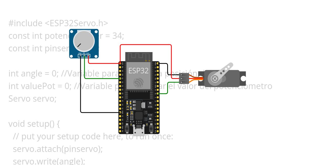 Potenciometro_Servo simulation