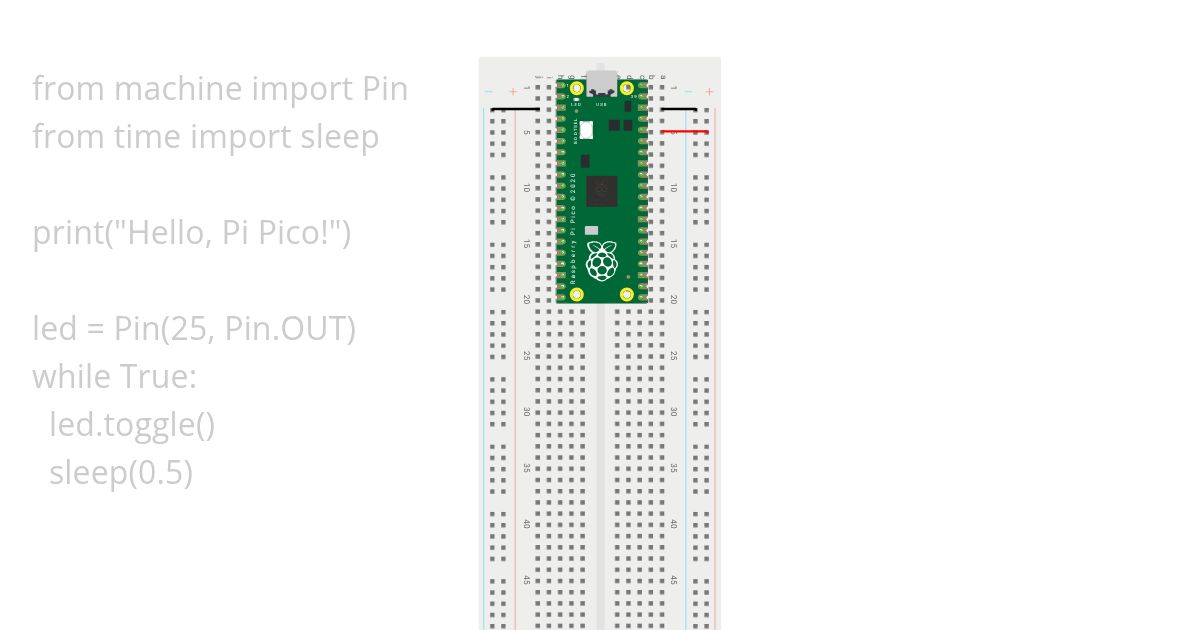 Pico with Breadboard simulation