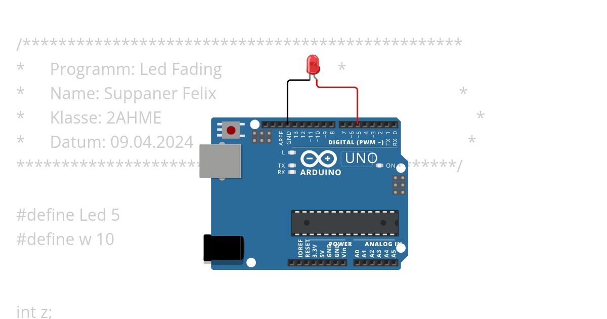 LED Fading simulation