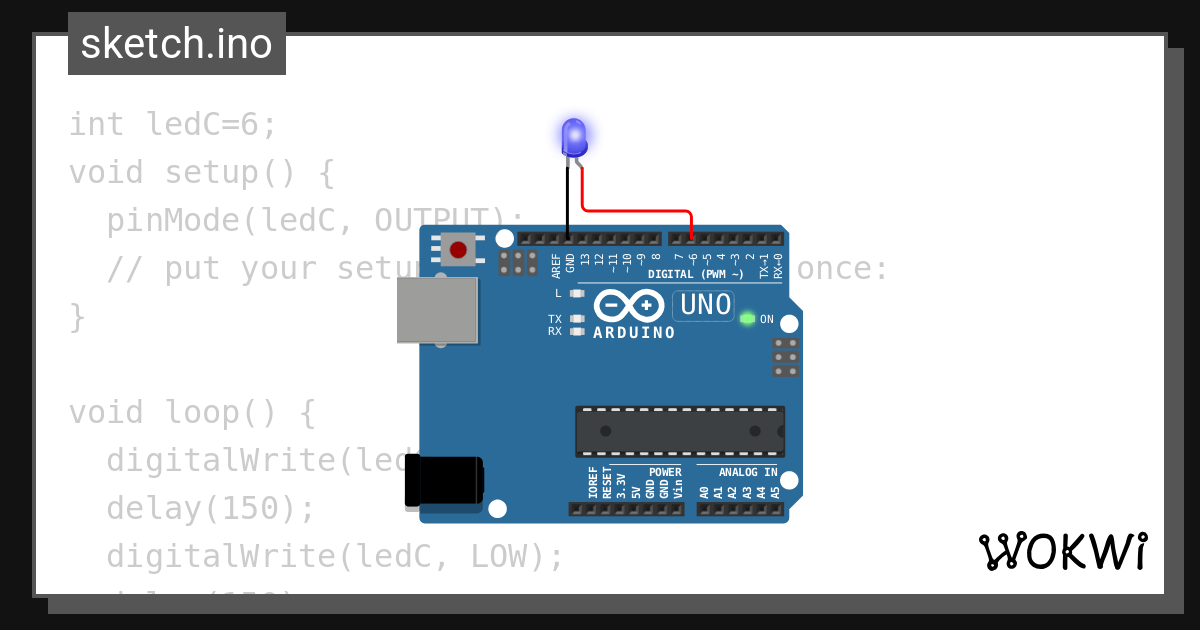 ledC - Wokwi ESP32, STM32, Arduino Simulator