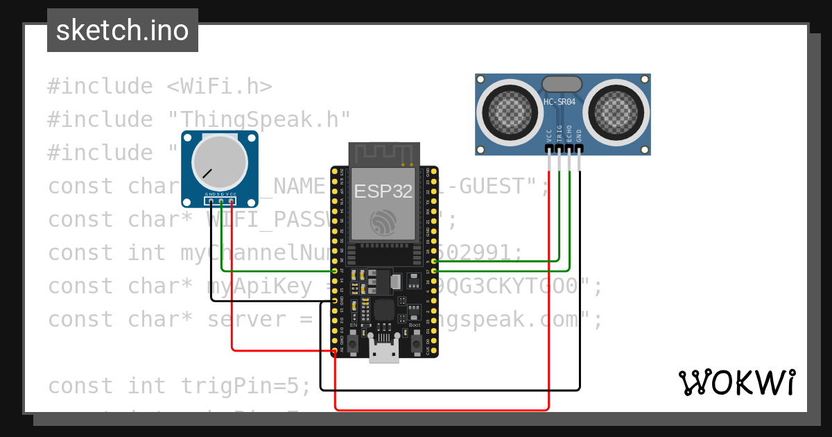 IOT cloud data pwm and ults - Wokwi ESP32, STM32, Arduino Simulator