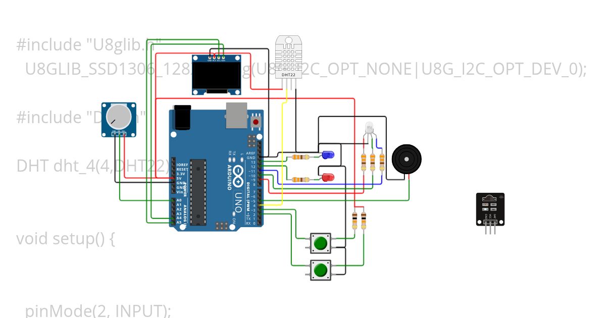 Shield Multifuncional Arduino UNO simulation