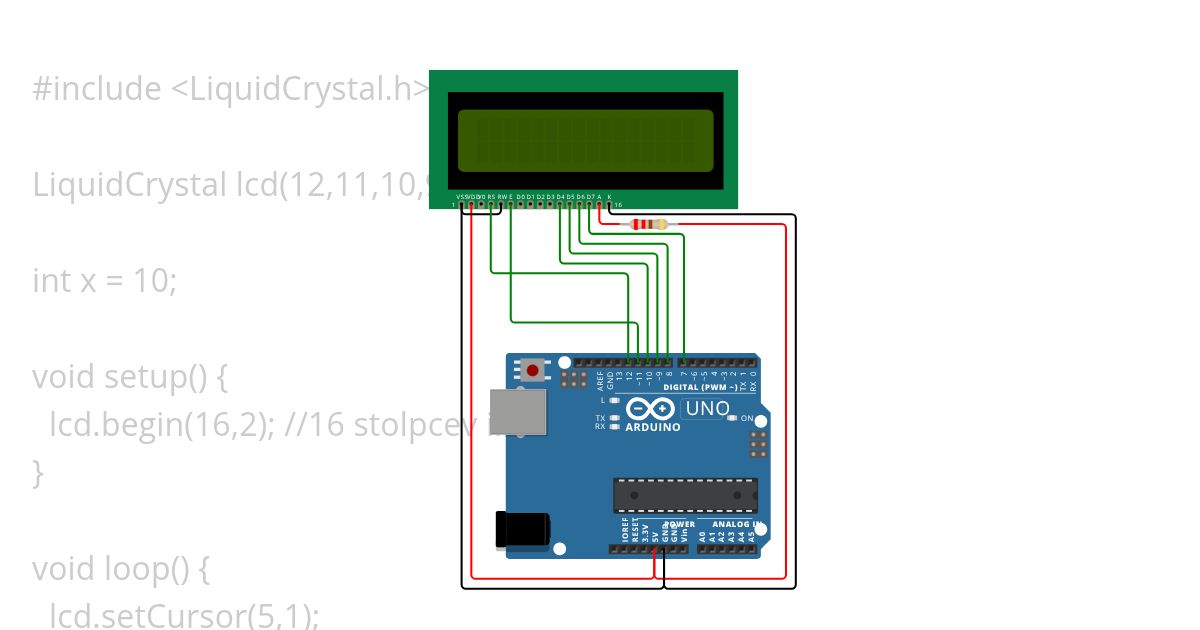LiquidCrystal 1 ZV simulation