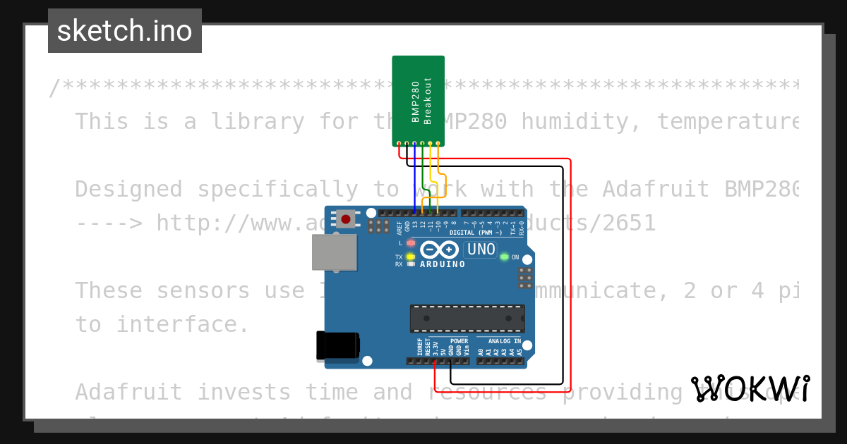 BMP280 - Wokwi ESP32, STM32, Arduino Simulator