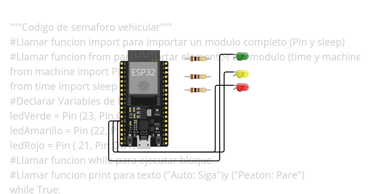 TALLER semáforo vehicular  simulation