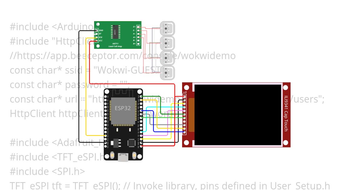 ESP32 Touch Display 3.5.4 simulation