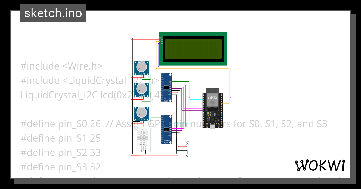 multiplexer - Wokwi ESP32, STM32, Arduino Simulator