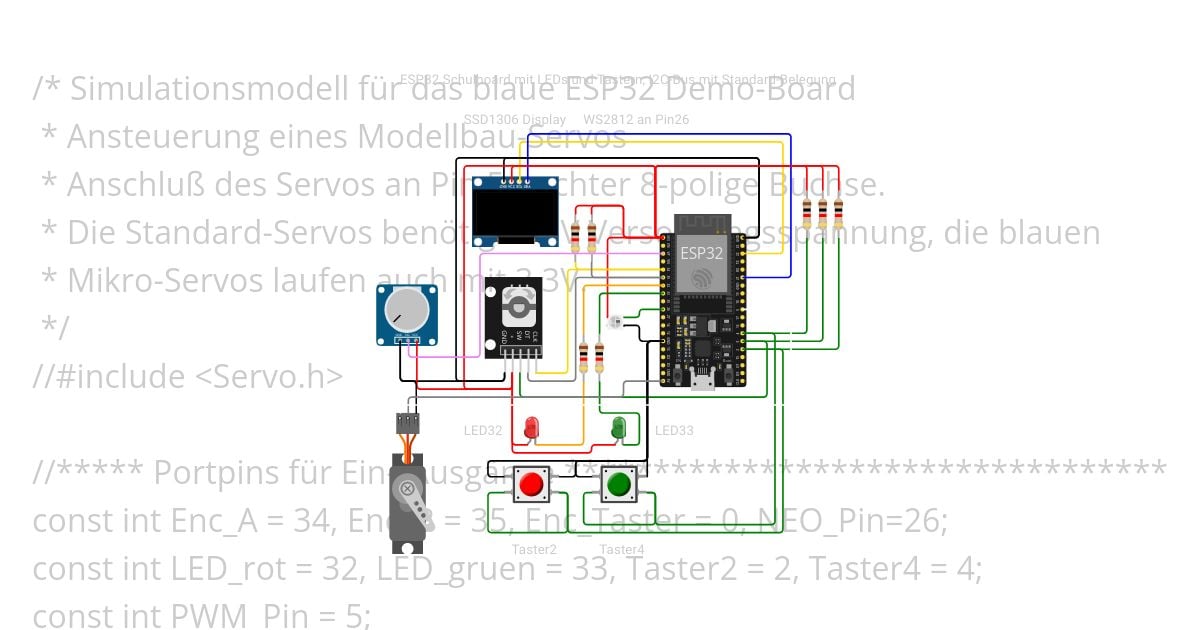 ESP32 Servo Ansteuerung simulation