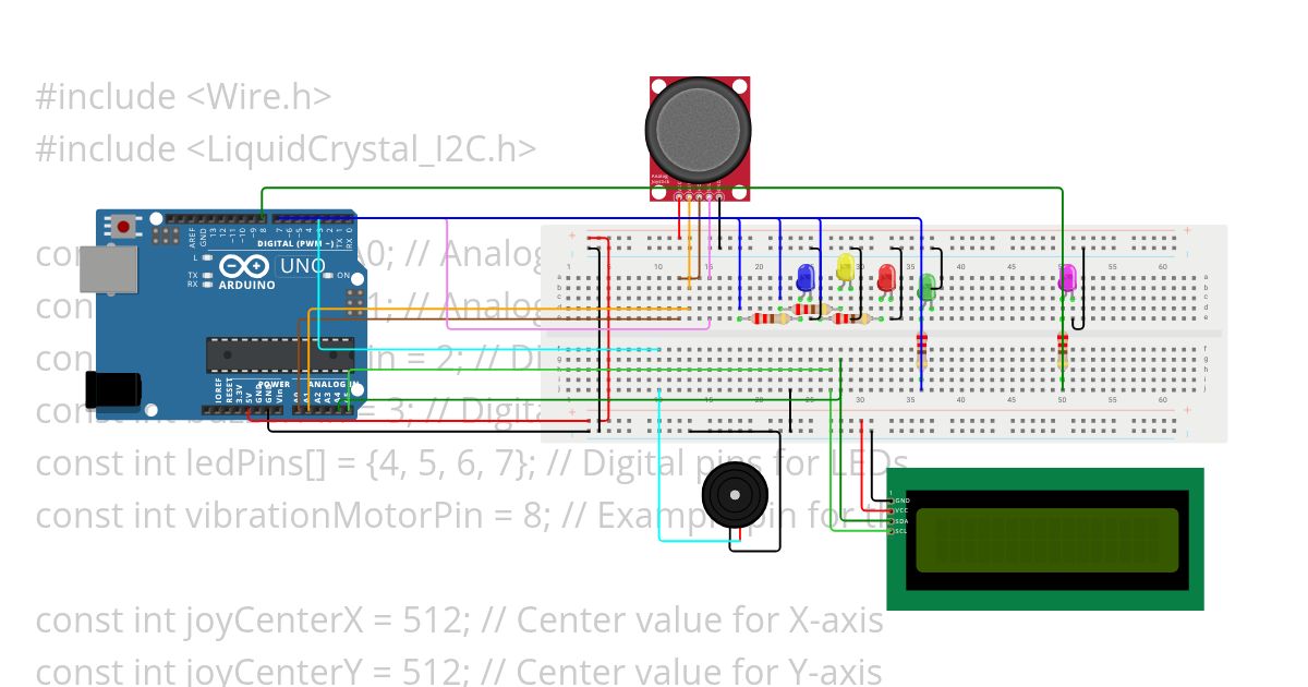 Gyroscope movement tracking simulation