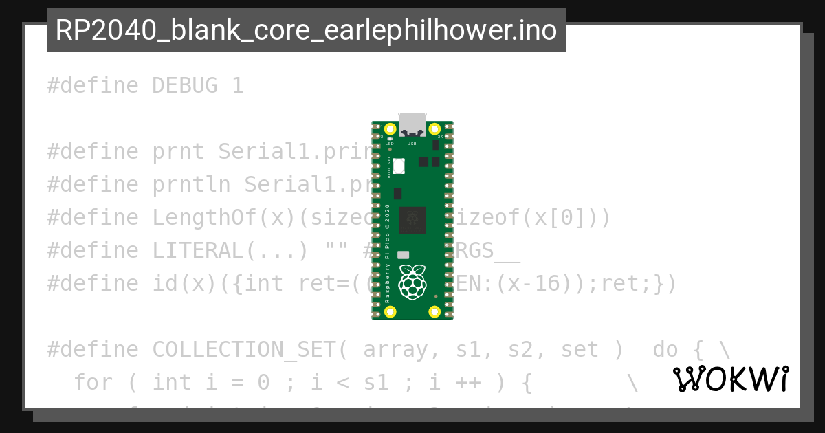 pico struct creator macro 002 - Wokwi ESP32, STM32, Arduino Simulator