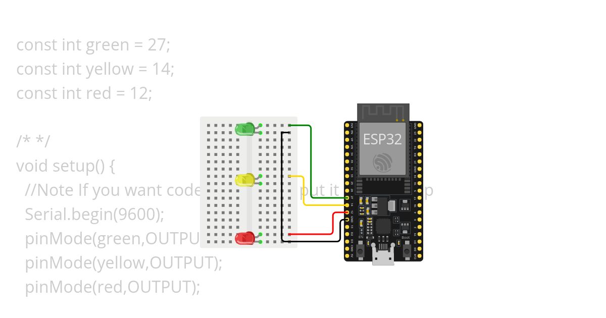 ESP32 Traffic Light  simulation