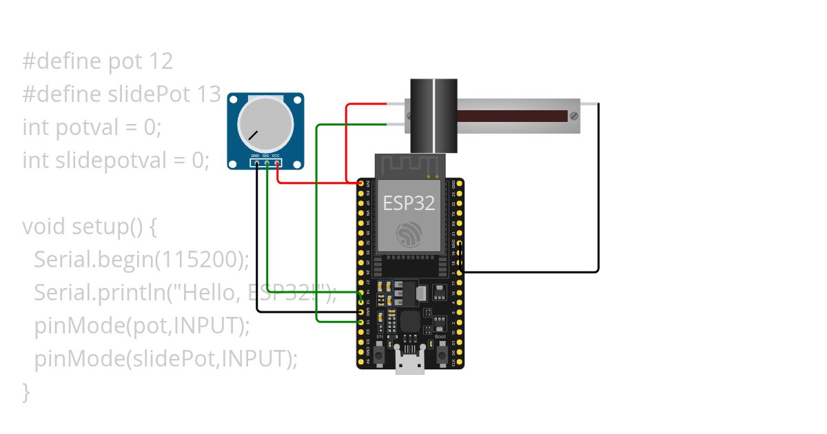 Potentiometer simulation
