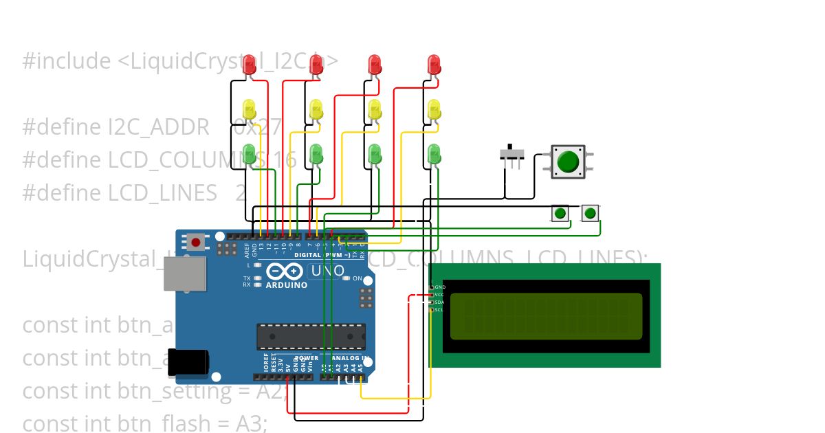 4 way traffic control simulation