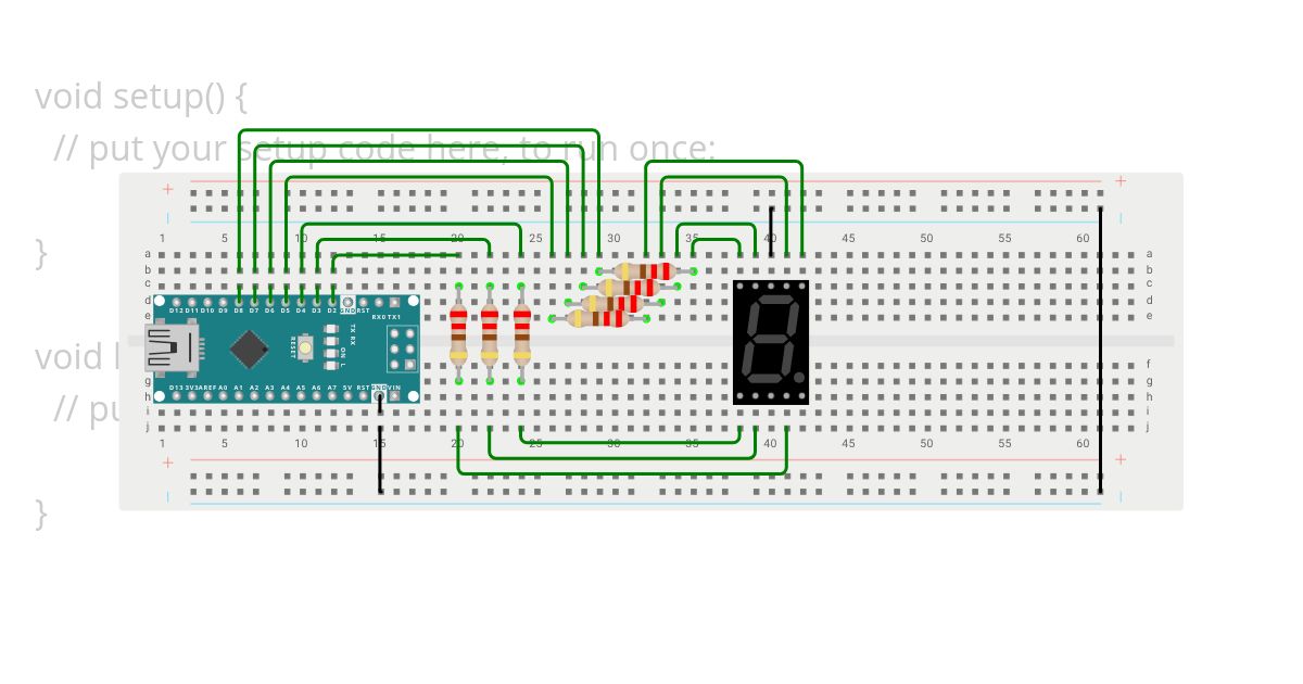 Display de 7 Segmentos simulation