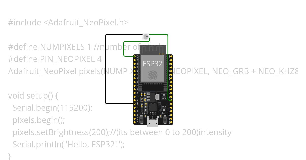 Neo Pixel LED simulation