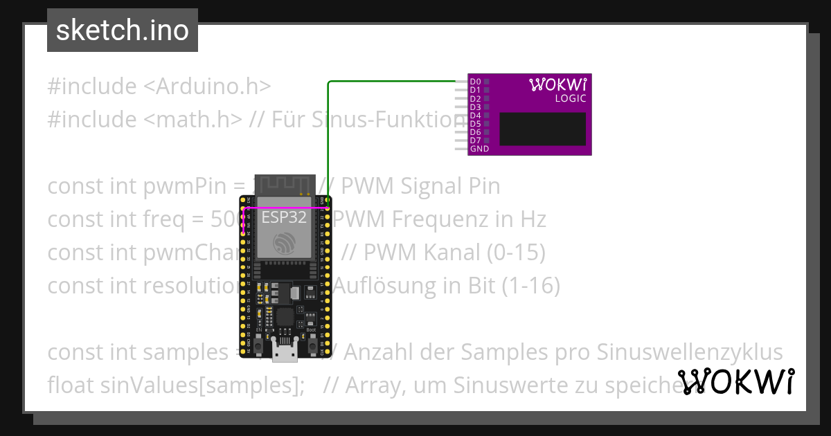 PWM - Wokwi ESP32, STM32, Arduino Simulator