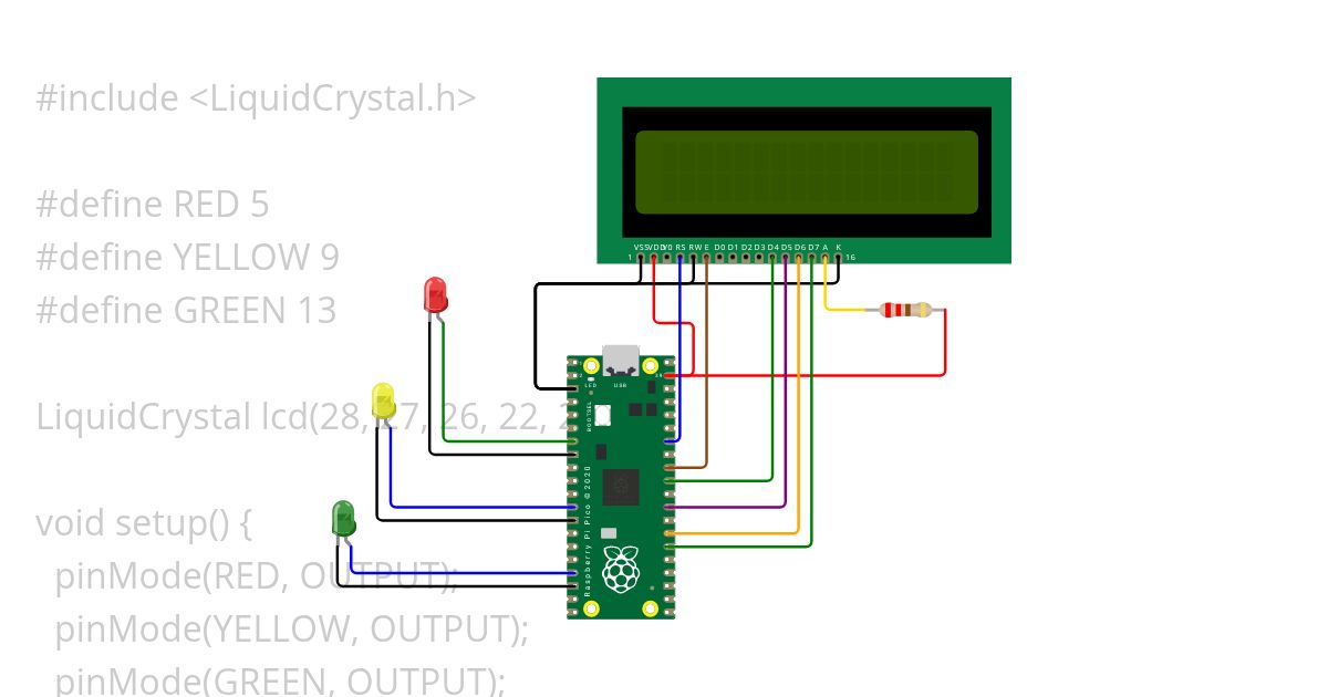 pi-pico-trafic-light-with-counter.ino simulation