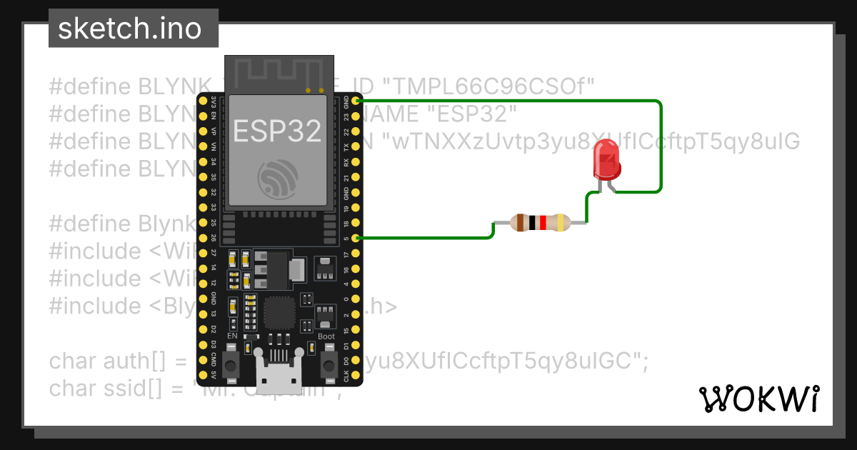 Led blynk wokwi esp32 stm32 arduino simulator
