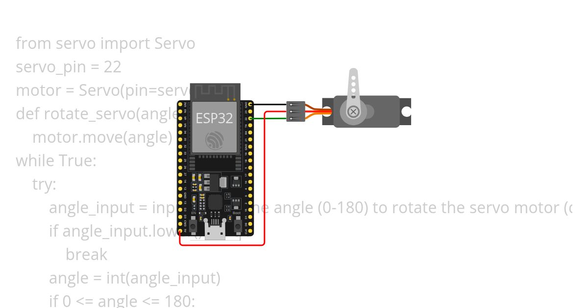 control Servo motor  by user input  simulation