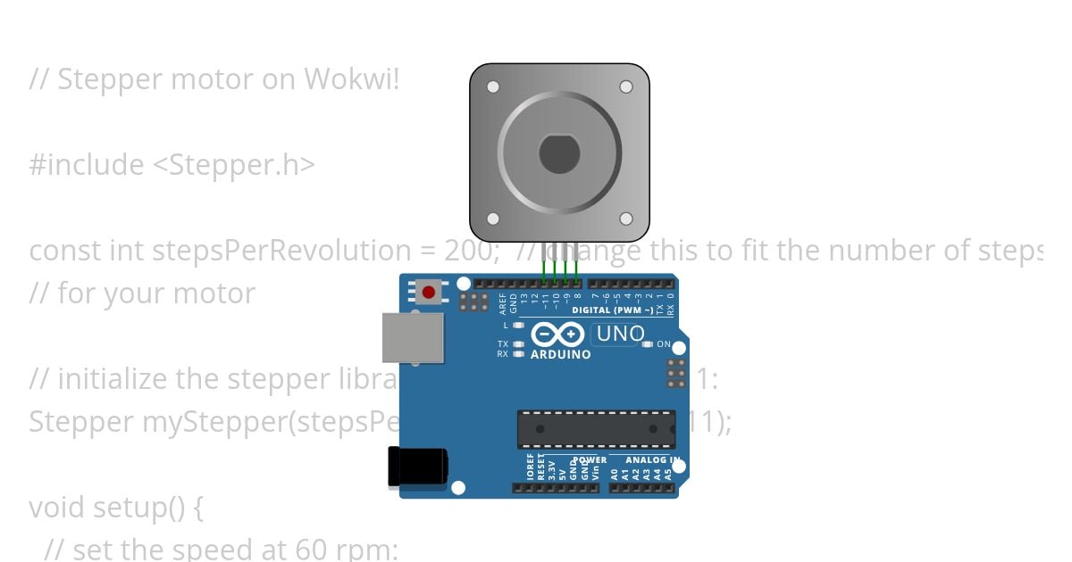Mengatur Stepper Motor simulation