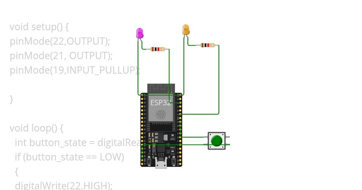 Two light with switch simulation