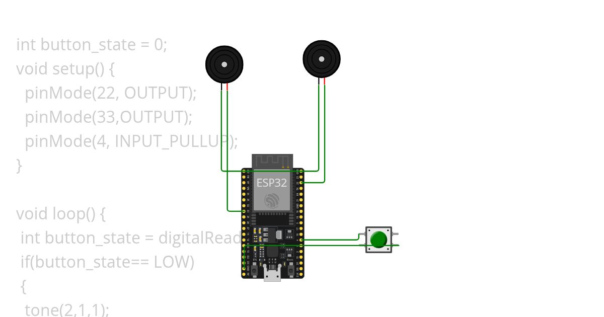 Buzzer with switch  simulation