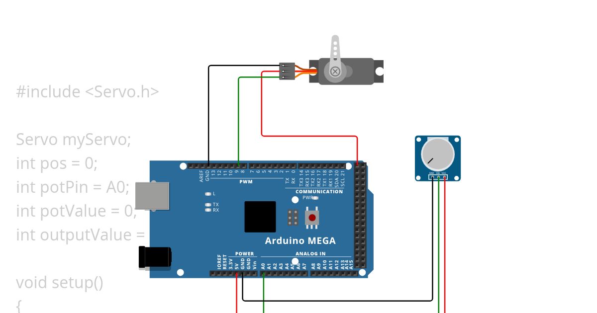 Sevo_motore+Potenziometro simulation