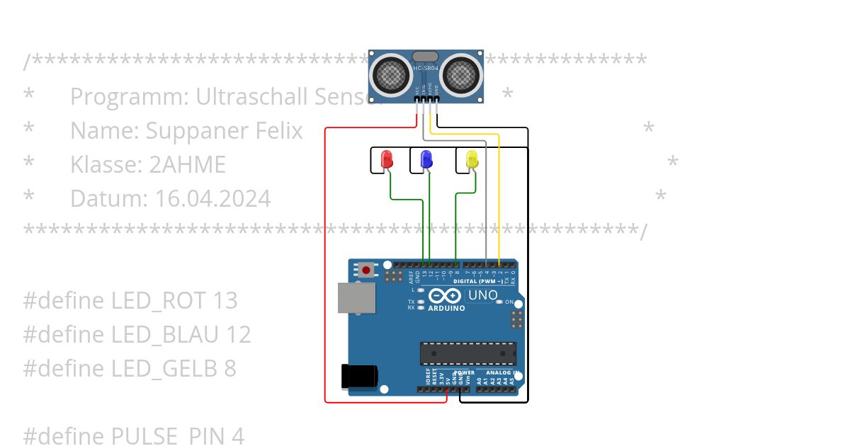Ultraschallsensor simulation