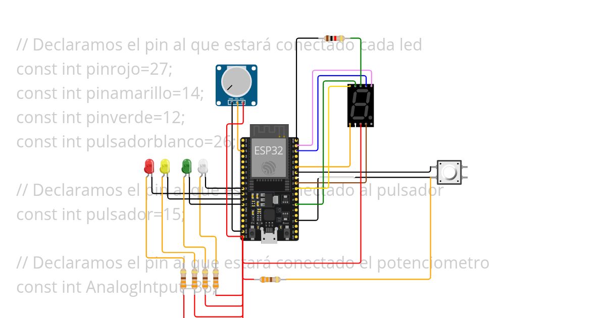 Semáforo con potenciometro  simulation