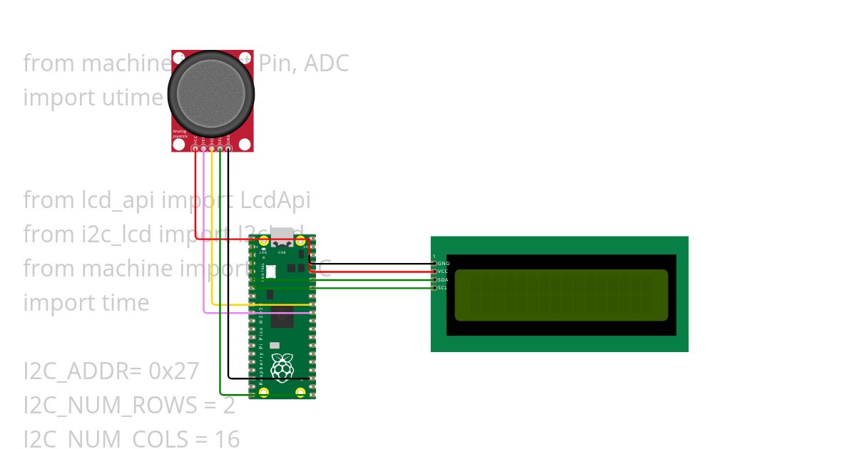 Joystick module with LCD.py simulation