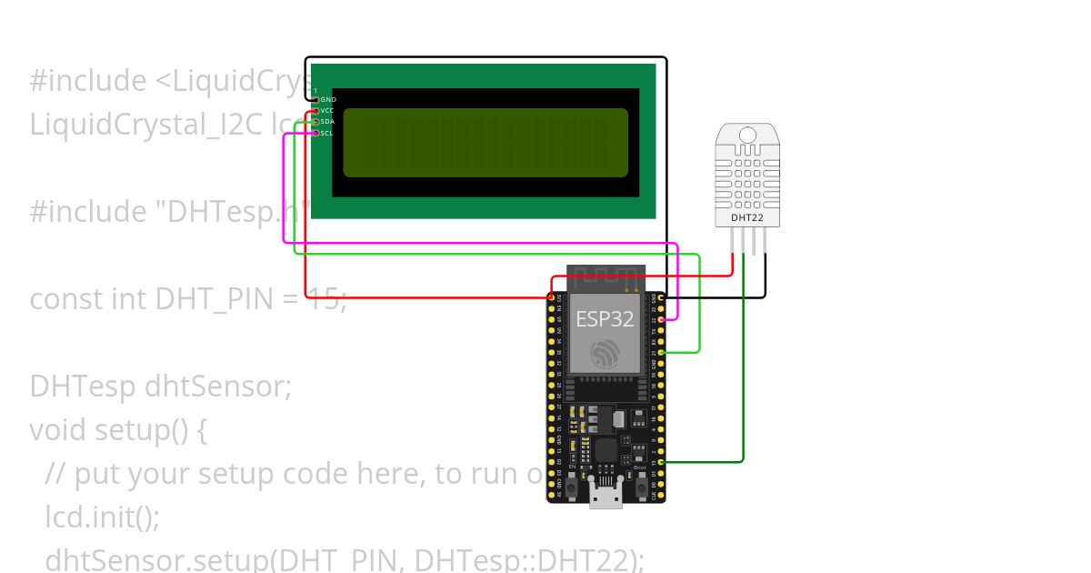 ESP-LCD-DHT simulation