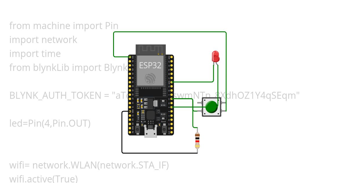 INTERFACING LED WITH BLYNK M  simulation