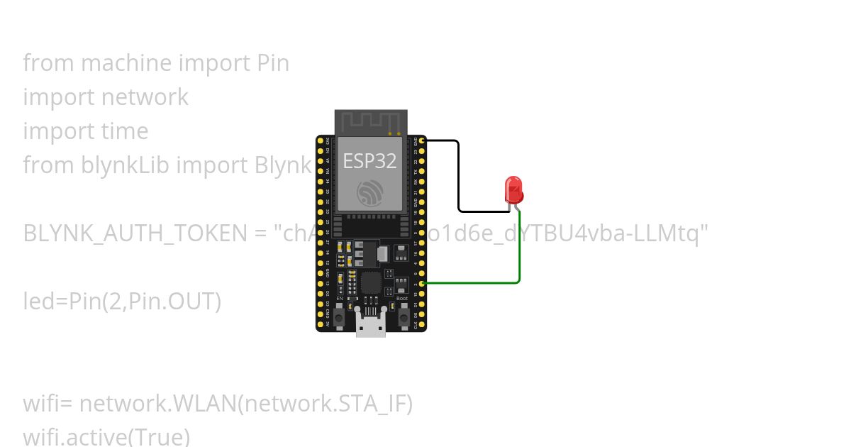 blynk control led simulation